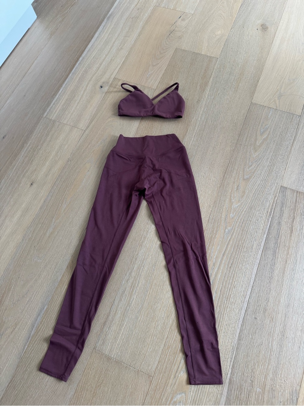 Oner active Burgundy Activewear Set - Sports Bra & High-Waist Leggings